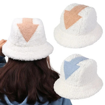 Γυναικείο καπέλο Appa Καπέλο αρνί μάλλινο καπέλο χειμώνα Ζεστά σκουφάκια ψαρέματος Σύμβολο βέλους από ψεύτικη γούνα Έντυπο καπέλο ανδρικό καπέλο με επίπεδη κορυφή