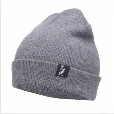 Letter True Casual Beanies pentru bărbați, femei, modă, tricotată, pălărie de iarnă, culoare uni, hip-hop, skullies Bonnet, șapcă unisex Gorro