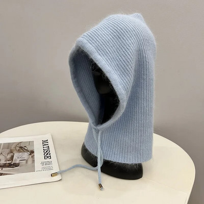 Ziemas īstas trušu kažokādas, mīkstas balaklavas ballītes maskas cepures sievietēm ar krūšturi slēpošanas velosipēds riteņbraukšana āra silta sporta trikotāžas pupiņas