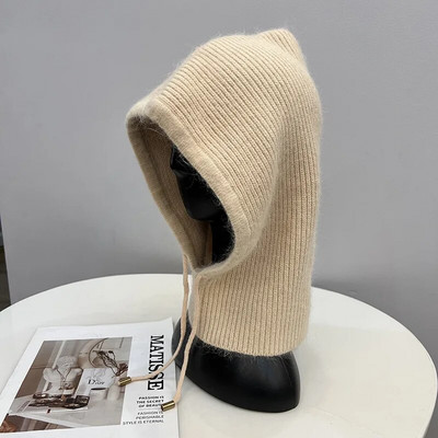 Ziemas īstas trušu kažokādas, mīkstas balaklavas ballītes maskas cepures sievietēm ar krūšturi slēpošanas velosipēds riteņbraukšana āra silta sporta trikotāžas pupiņas