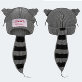 2023. gada jauns modes ziemas skullīši Cute sieviešu lapsas aste Trikotāžas kostīms Beanie Cepures Savienojošas krāsas Dāvana Hip-hop Cepurīte