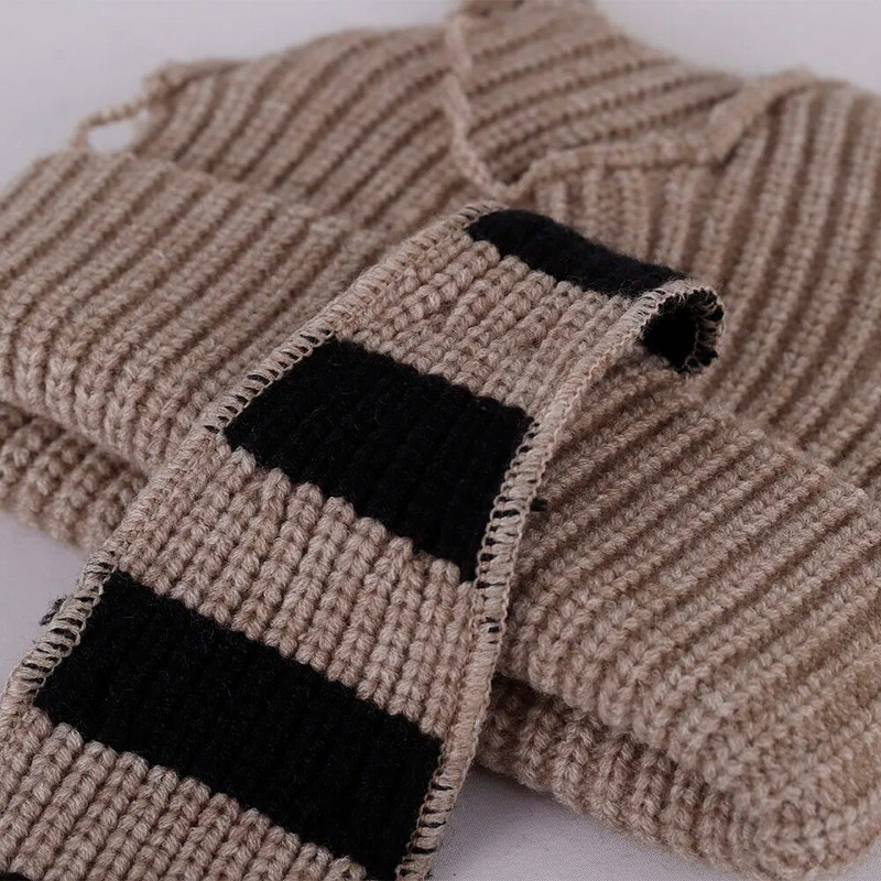 2023. gada jauns modes ziemas skullīši Cute sieviešu lapsas aste Trikotāžas kostīms Beanie Cepures Savienojošas krāsas Dāvana Hip-hop Cepurīte