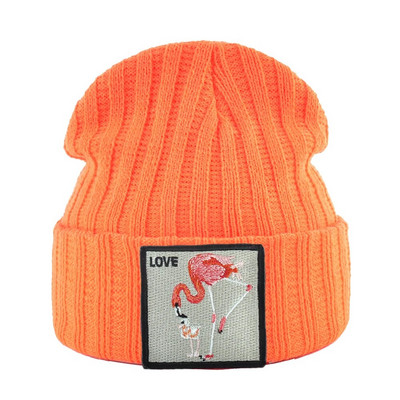Skullies Beanies Sieviešu rudens ziemas ielas apģērbs Trikotāžas Beanes Cepure Vīriešu Trikotāžas Vienkrāsains Pārklājums Gorras ar izšuvumu Patch Cap