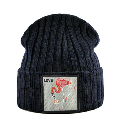 Skullies Beanies Sieviešu rudens ziemas ielas apģērbs Trikotāžas Beanes Cepure Vīriešu Trikotāžas Vienkrāsains Pārklājums Gorras ar izšuvumu Patch Cap