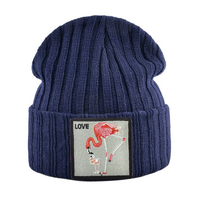 Skullies Beanies Sieviešu rudens ziemas ielas apģērbs Trikotāžas Beanes Cepure Vīriešu Trikotāžas Vienkrāsains Pārklājums Gorras ar izšuvumu Patch Cap