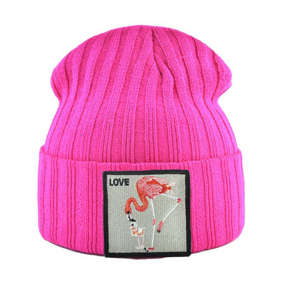 Skullies Beanies Sieviešu rudens ziemas ielas apģērbs Trikotāžas Beanes Cepure Vīriešu Trikotāžas Vienkrāsains Pārklājums Gorras ar izšuvumu Patch Cap