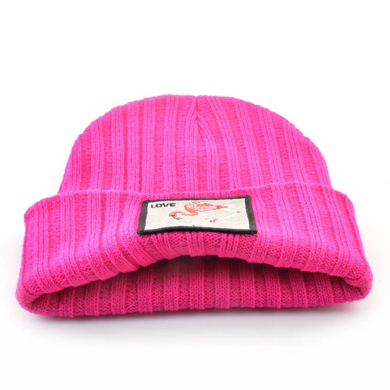 Skullies Beanies Sieviešu rudens ziemas ielas apģērbs Trikotāžas Beanes Cepure Vīriešu Trikotāžas Vienkrāsains Pārklājums Gorras ar izšuvumu Patch Cap