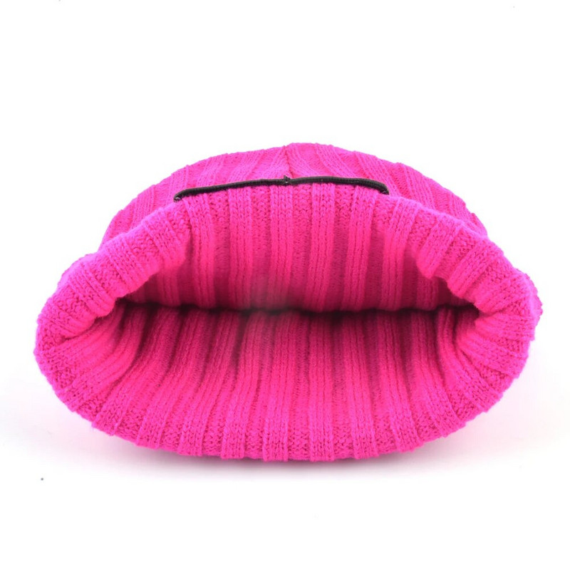 Skullies Beanies Sieviešu rudens ziemas ielas apģērbs Trikotāžas Beanes Cepure Vīriešu Trikotāžas Vienkrāsains Pārklājums Gorras ar izšuvumu Patch Cap