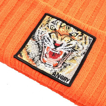 Νέα μόδα πλεκτά καπέλα Beanie με κέντημα Tiger Patch Hip Hop Skullies Beanies Ανδρικά Γυναικεία Πλεκτό Χειμερινό Πλεκτό Καπέλο Σκι Μονόχρωμο