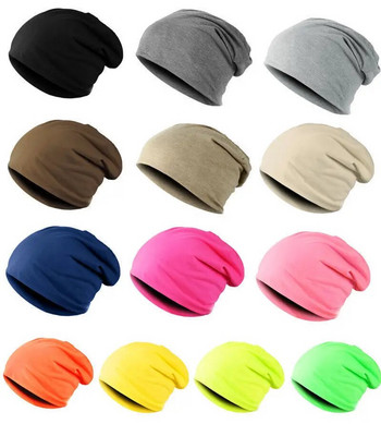 Unisex Γυναικεία πλεκτά χειμερινά καπέλα Beanie για εξωτερικούς χώρους Ζεστό βελονάκι για σκι Slouch καπέλο καπέλο Skullies Beanie Oversize Μαλακό Casual Μαύρο