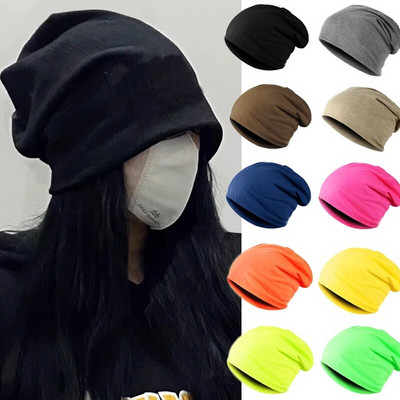 Unisex Femei Bărbați Căciulițe de iarnă tricotate Pălării în aer liber Căldură de schi Croșetat Slouch Hat Cap Skullies Beanie Oversize Soft Casual Negru