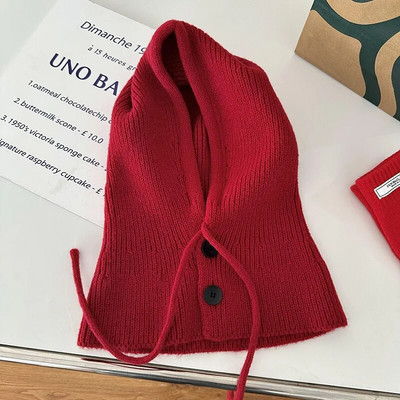 Ziemas siltāks balaklavas vāciņš vīriešiem un sievietēm, aukliņas pupiņām, cepures unisex trikotāžas pogas priekšautiņš viengabalains ar kapuci Cepures ausu aizbāžņi