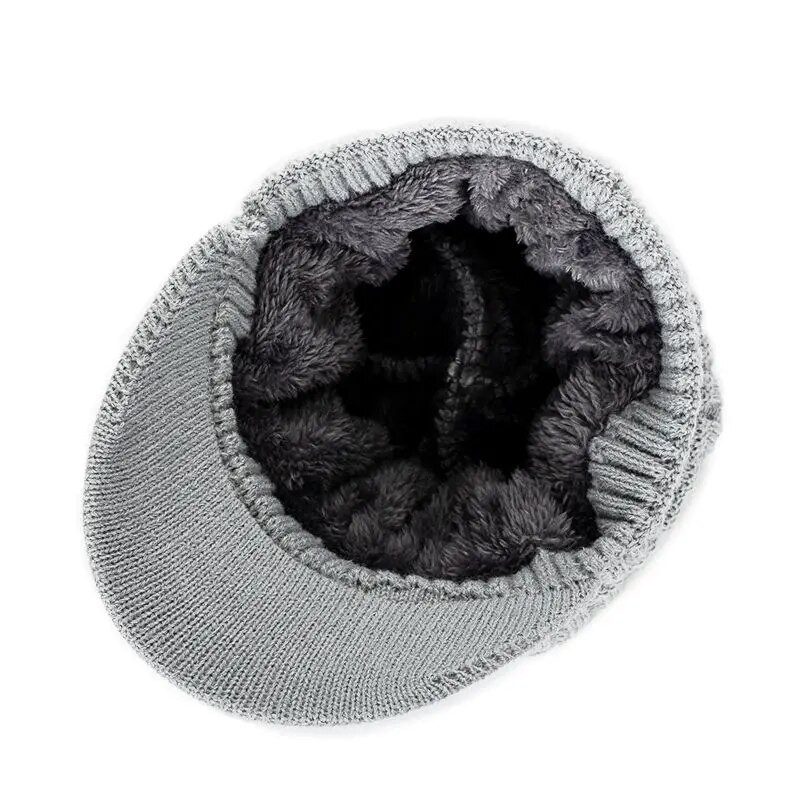 Unisex Keep Warm Hat Stilingos žieminės kepurės vyrams Pridėkite kailiu pamuštą minkštą kepurėlę su snapeliu 1998 m. etiketė Stora megzta kepurė moterims
