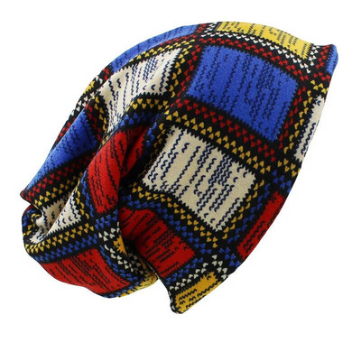 Marca LOVINGSHA Pălării Toamnă Iarnă pentru femei Design în carouri Pălărie pentru femei de culoare contrastantă Skullies And Beanies Pălărie pentru bărbați unisex HT022