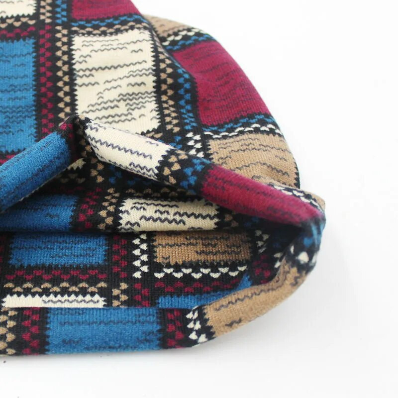 Zīmols LOVINGSHA Rudens ziemas cepures sievietēm Plaids Dizains Kontrastkrāsas Sieviešu cepure Skullies Un Beanies Vīriešu cepure Unisex HT022