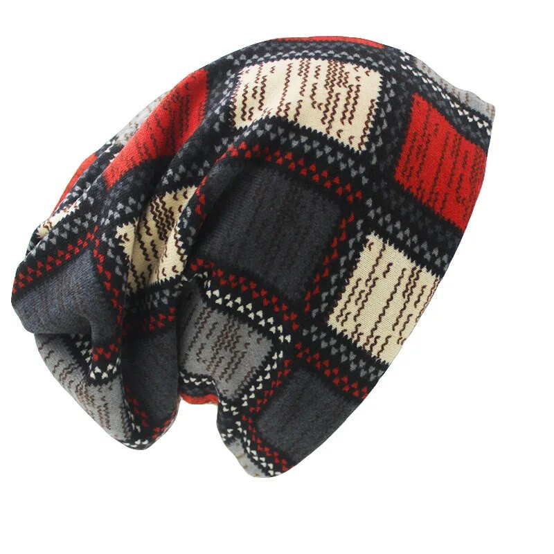 Zīmols LOVINGSHA Rudens ziemas cepures sievietēm Plaids Dizains Kontrastkrāsas Sieviešu cepure Skullies Un Beanies Vīriešu cepure Unisex HT022