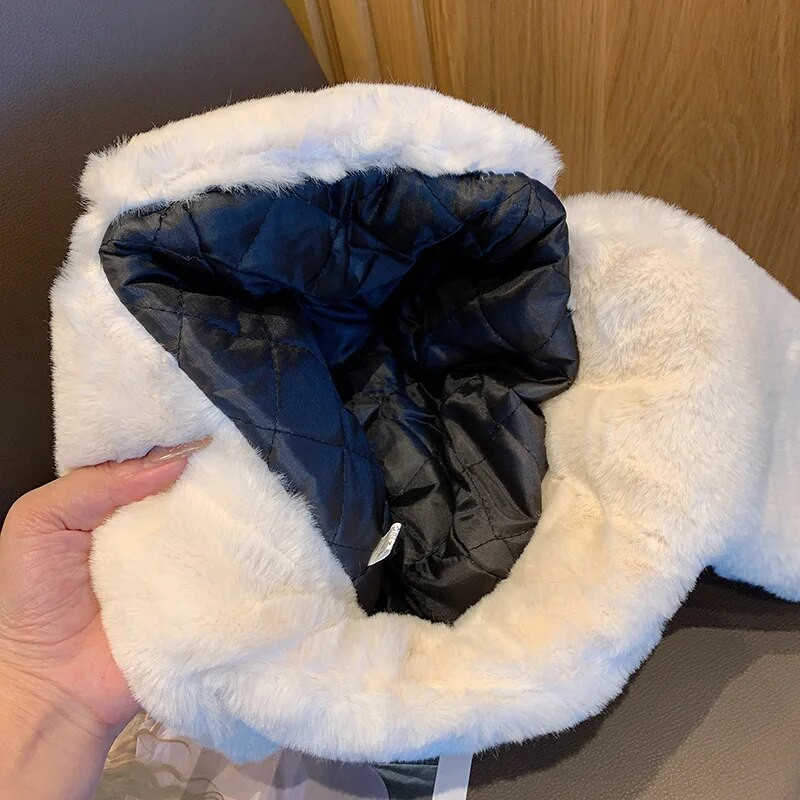 Sieviešu ziemas biezināta silta beanie krievu cepures korejiešu modes Ushanka Earflap pilot cepure Sieviešu tendence Bomber cepure regulējama