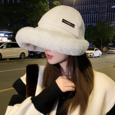 Uued Korea Fishmani mütsid kõrvakaitsega mütsid naistele sügis- ja talvised reisid Mitmekülgsed soojad retro plüüsist mütsid Ins Y2k