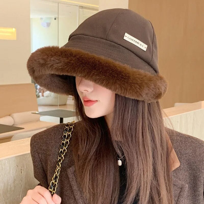 Uued Korea Fishmani mütsid kõrvakaitsega mütsid naistele sügis- ja talvised reisid Mitmekülgsed soojad retro plüüsist mütsid Ins Y2k