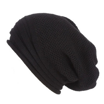 Ανοιξιάτικο Χειμώνα Baggy Slouchy Beanie καπέλο μαλλί Πλεκτό ζεστό καπέλο για άνδρες Γυναικεία Beanie χειμωνιάτικα καπέλα υπερμεγέθη για σκι Cappello Uomo