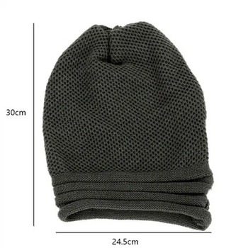 Ανοιξιάτικο Χειμώνα Baggy Slouchy Beanie καπέλο μαλλί Πλεκτό ζεστό καπέλο για άνδρες Γυναικεία Beanie χειμωνιάτικα καπέλα υπερμεγέθη για σκι Cappello Uomo