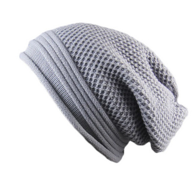 Primavara Iarna Pălărie lăncioasă Slouchy Beanie Căciulă caldă tricotată din lână pentru bărbați Femei Beanie Pălării de iarnă supradimensionate pentru schi Cappello Uomo