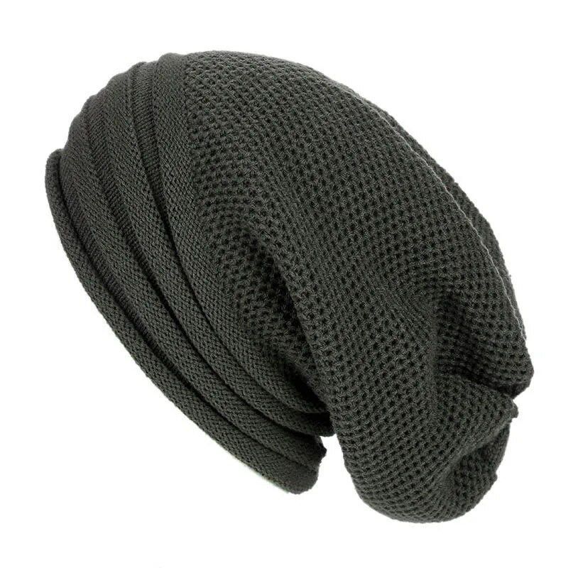 Pavasara Ziemas Baggy Slouchy Beanie Cepure Vilnas Trikotāžas Silta Cepure vīriešiem Sieviešu Beanie Liela izmēra ziemas cepures slēpošanai Cappello Uomo