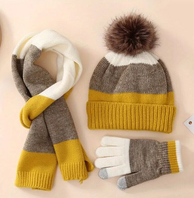 Uus talvine beebimüts Sall Kindad Poistele Tüdrukutele Kapott Kootud Mütsid Sallikomplektid Õues Lastele Soojad Palusmütsid Imiku müts Sall