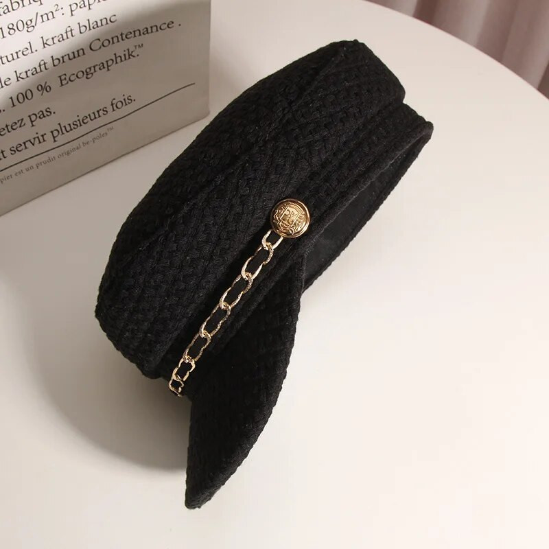 Rudens un ziemas cepure sievietēm britu plakana augšdaļa, retro daudzpusīga, moderna pīļu cepure Mākslinieka cepure astoņstūra berete pavasaris un rudens