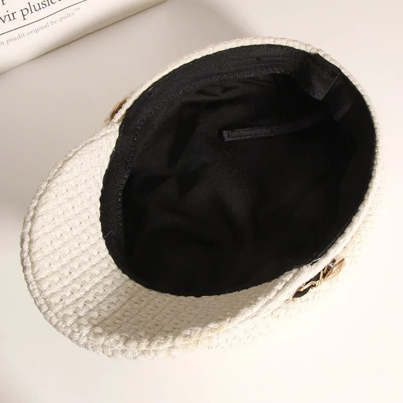 Rudens un ziemas cepure sievietēm britu plakana augšdaļa, retro daudzpusīga, moderna pīļu cepure Mākslinieka cepure astoņstūra berete pavasaris un rudens