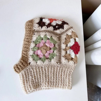 Ar rokām darinātas tamborētas balaklavas cepures sievietēm rudens un ziemas vilnas trikotāžas džemperīši cepures kakla sildītājs sieviešu cepures ar kapuci