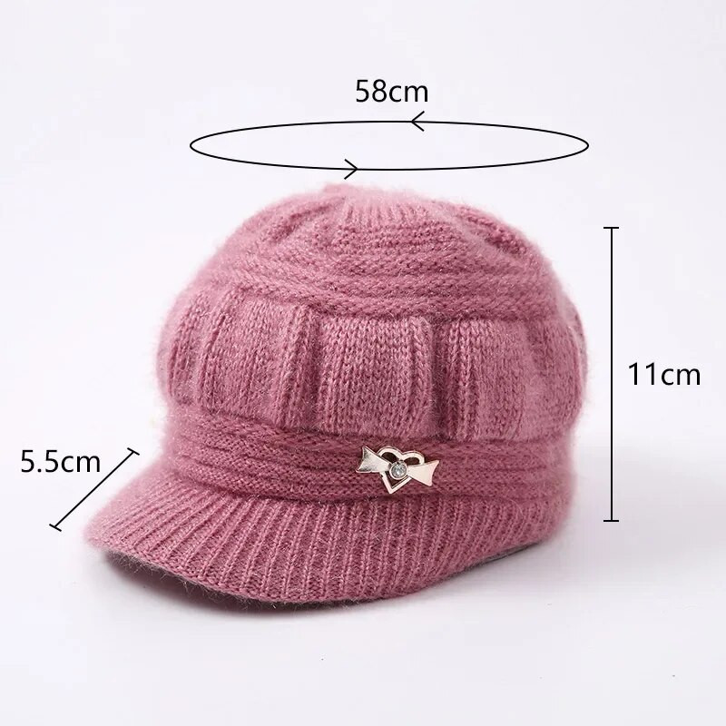 Super Silta Mātes Cepure Ziemas Vilnas Cepurīte 2023 Sieviešu Trušu Kažokādas Aizsargi Beretes Cepures Biezinātas Plīša Krāsotājas Cepures Mīkstas Sieviešu cepures