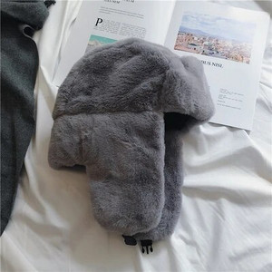 2023 m. moteriška kepurė Žieminė kepurė Ushanka kepurė moterims stora šalta kepurė Šilta kepurė nuo vėjo apsauganti kepurė Šilta kepurė Pilotinė kepurė su auskarais