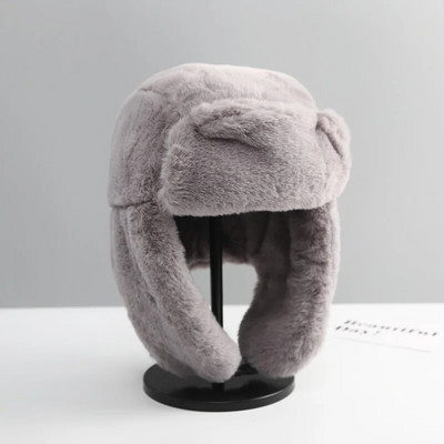 2023 m. moteriška kepurė Žieminė kepurė Ushanka kepurė moterims stora šalta kepurė Šilta kepurė nuo vėjo apsauganti kepurė Šilta kepurė Pilotinė kepurė su auskarais
