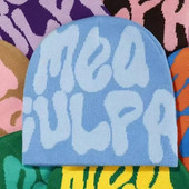 Beanie Pălărie de iarnă pentru femei Bărbați Băieți Fete Y2k Mea Culpa Pălării calde Unisex Toamnă tricotate Beanies Cap Fashion Hip Hop Cold Caps