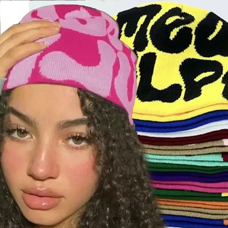 Beanie Ziemas cepure sievietēm Vīrieši Zēni Meitenes Y2k Mea Culpa Siltas Cepures Unisex Rudens Trikotāžas Beanies Cepures Mode Hip Hop Aukstās Cepures