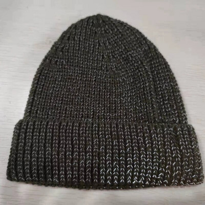 Ziemas atstarojoša makšķerēšana nakts skriešanas beanie cepures vīrieši sievietes sievietes meitenes silta cepure āra vēja necaurlaidīga trikotāžas cepure