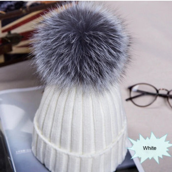 WZCX Thicken Stripe Girl Pompom καπέλο Keep Warm Μόδα Νέο Υπαίθριο μονόχρωμο ψεύτικο γούνινο casual γυναικείο καπέλο Beanie Winter