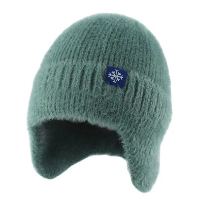 Mīkstas siltas ziemas cepures sievietēm Mākslīgās kažokādas trikotāžas cepure āra ausu aizsardzība plīša beanie pārsegs Fashion Street Hip Hop cepure