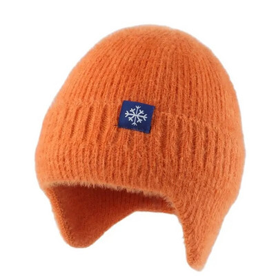 Mīkstas siltas ziemas cepures sievietēm Mākslīgās kažokādas trikotāžas cepure āra ausu aizsardzība plīša beanie pārsegs Fashion Street Hip Hop cepure