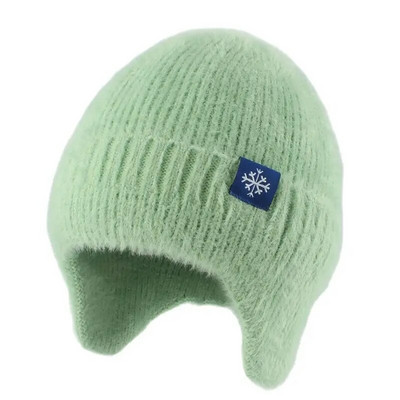 Mīkstas siltas ziemas cepures sievietēm Mākslīgās kažokādas trikotāžas cepure āra ausu aizsardzība plīša beanie pārsegs Fashion Street Hip Hop cepure