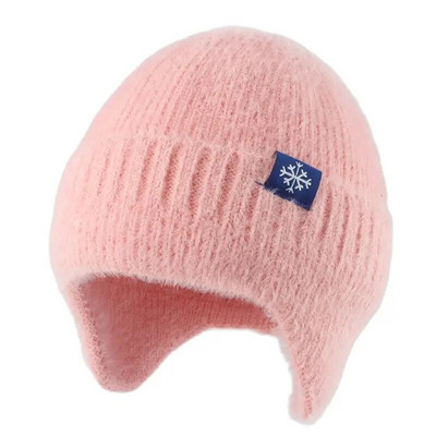 Mīkstas siltas ziemas cepures sievietēm Mākslīgās kažokādas trikotāžas cepure āra ausu aizsardzība plīša beanie pārsegs Fashion Street Hip Hop cepure