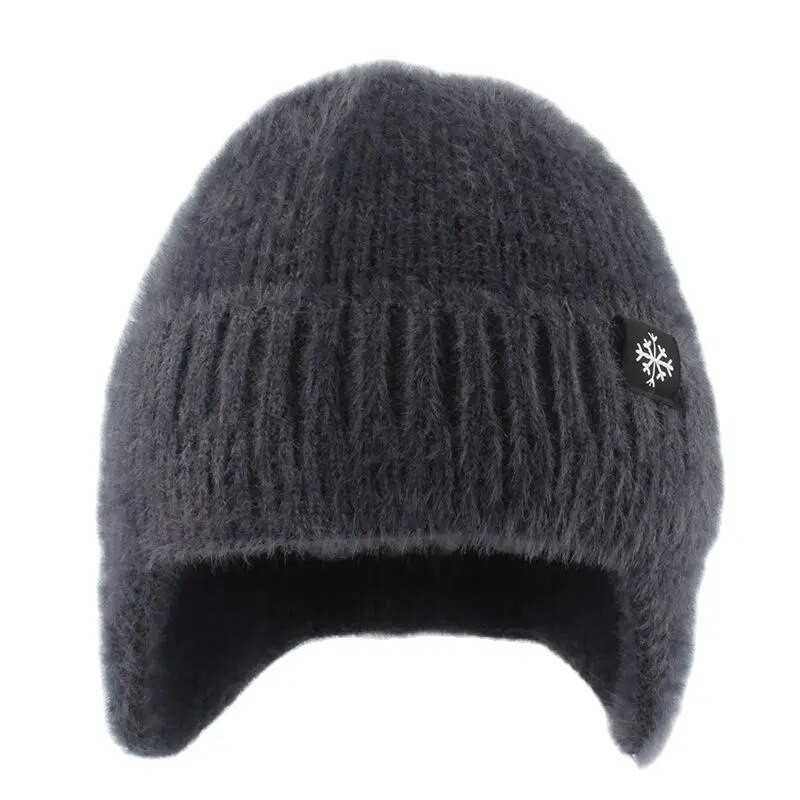 Mīkstas siltas ziemas cepures sievietēm Mākslīgās kažokādas trikotāžas cepure āra ausu aizsardzība plīša beanie pārsegs Fashion Street Hip Hop cepure