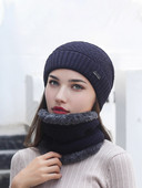 Ziemas beanie cepures šalles komplekts, silts adīts galvaskausa vāciņš un šalle vīriešiem sievietēm, daudzkrāsains