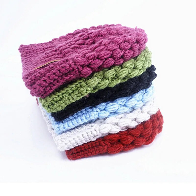 Jaunas sievietes meitenes rudens ziema silta tukša cilindra cepure nekārtīga, augsta bulciņa zirgaste Beanie, elastīga adīta krāsaina cauruma vāciņš karstā mode