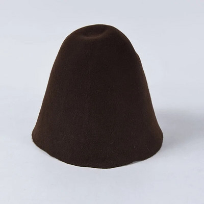 Sieviešu klasiskā Cloche Bucket Filca cepure Rudens Ziemas Vilna Filca konusa Cloche Hood Millinery Amatniecības cepures Fascinators Bloks Pamatne