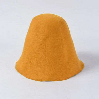 Sieviešu klasiskā Cloche Bucket Filca cepure Rudens Ziemas Vilna Filca konusa Cloche Hood Millinery Amatniecības cepures Fascinators Bloks Pamatne