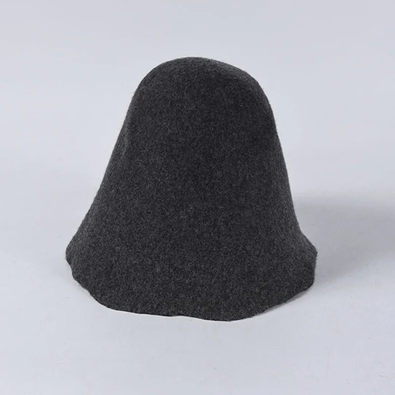 Sieviešu klasiskā Cloche Bucket Filca cepure Rudens Ziemas Vilna Filca konusa Cloche Hood Millinery Amatniecības cepures Fascinators Bloks Pamatne