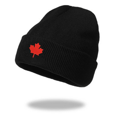 Φθινοπωρινό Χειμώνα CA Κεντημένο πλεκτό ακρυλικό καπέλο φασολιών φθινοπωρινό χειμώνα CA Κόκκινο μάλλινο κρύο καπέλο W125