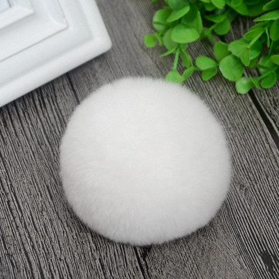8 εκ. Nature Γνήσιο Rex Γούνα Κουνέλι Μπάλα Pom Pom Fluffy DIY Χειμερινό καπέλο Skullies Beanies Πλεκτό καπάκι Pompom DEF001-γκρι